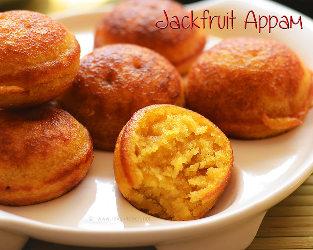 Jackfruit appam recipe Jackfruit sweet paniyaram Raks Kitchen Indian Vegetarian recipes