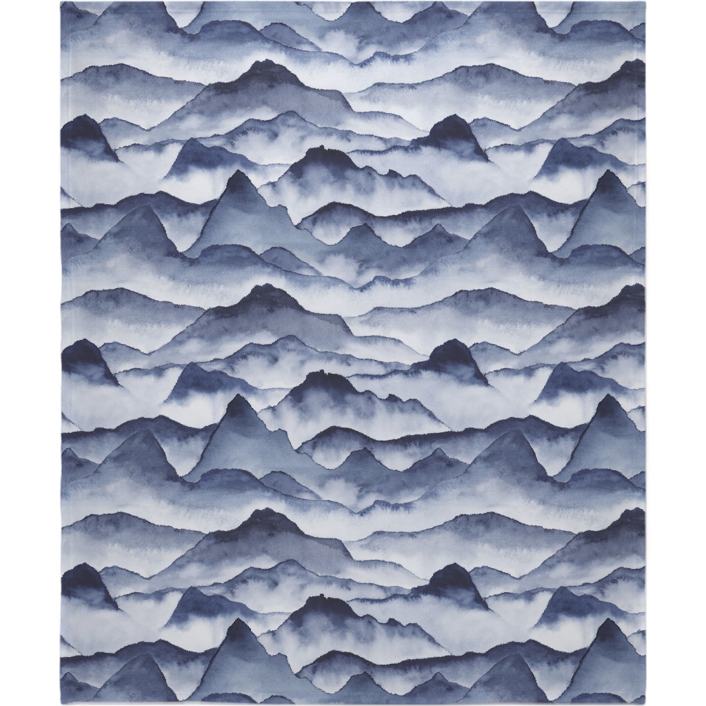 Watercolor Mountains Blue Wallpaper Shutterfly
