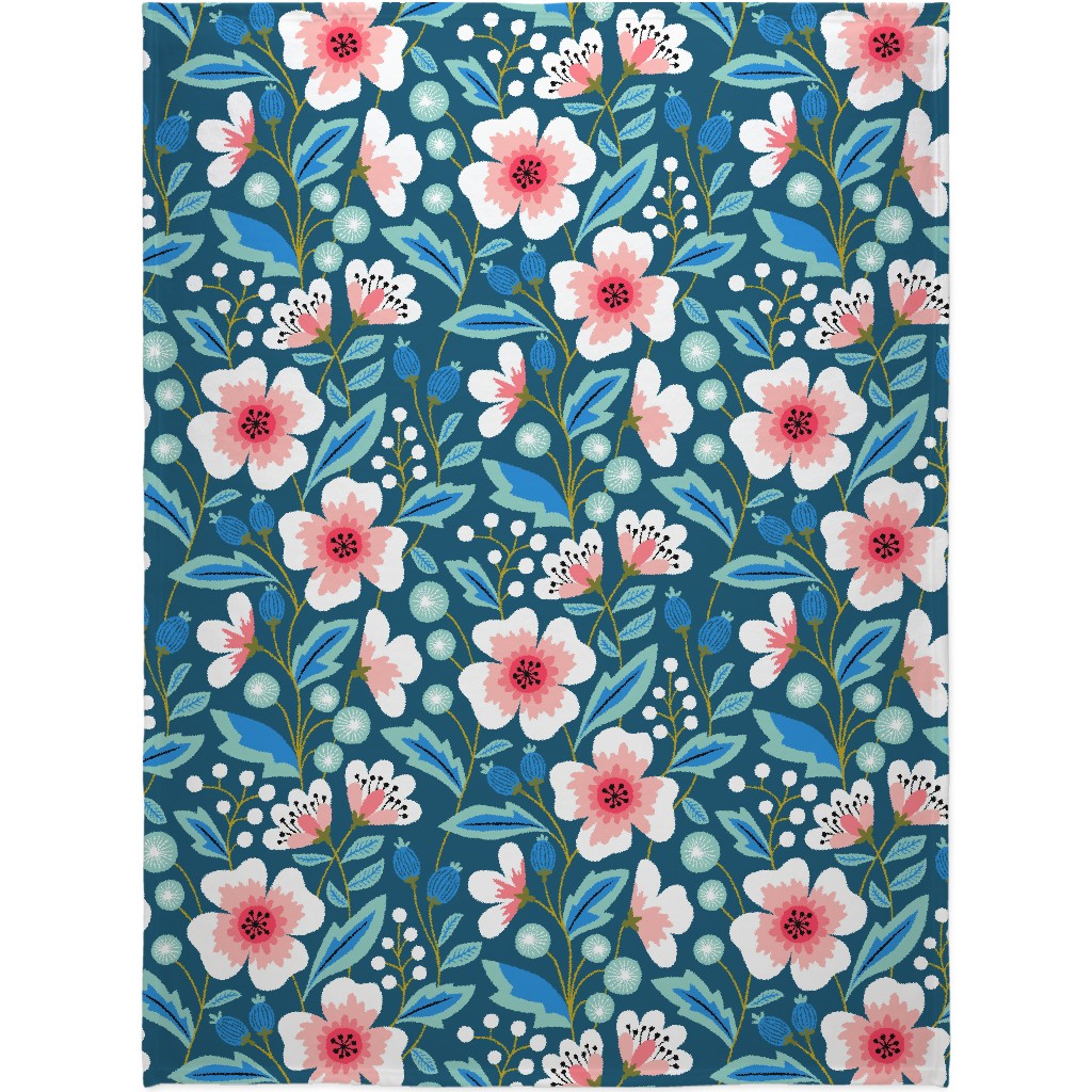 Pink And Blue Floral Blanket Shutterfly
