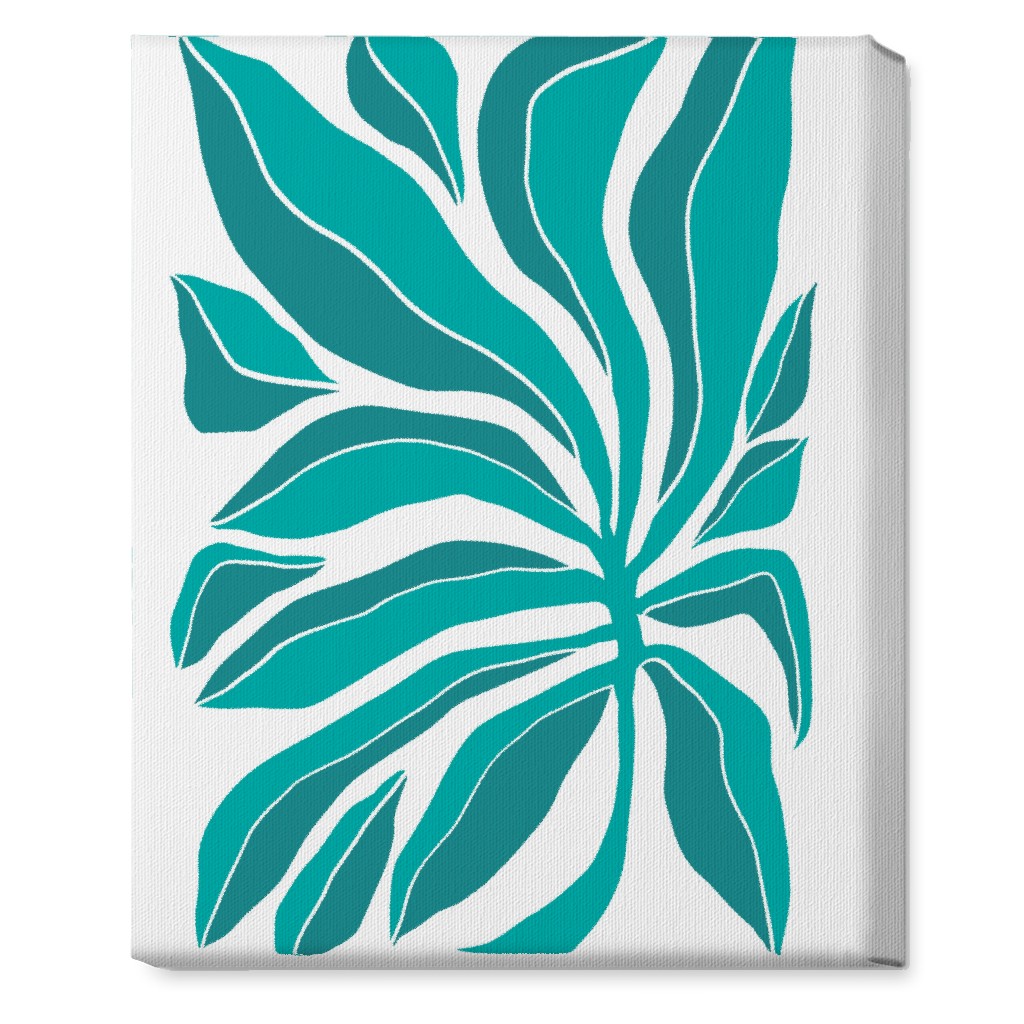Minimalist Block Botanical Palm Leaves Green Wall Art Shutterfly