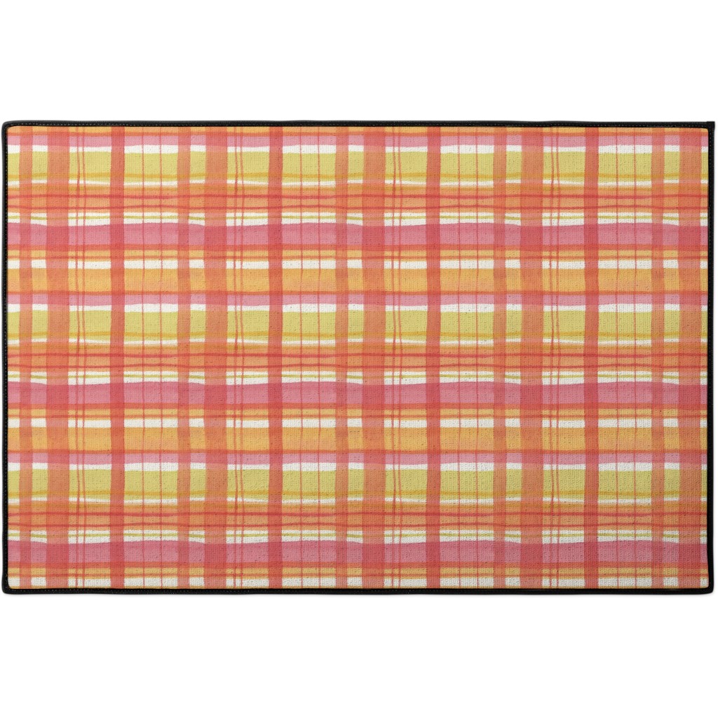 Summer Plaid Door Mat Shutterfly