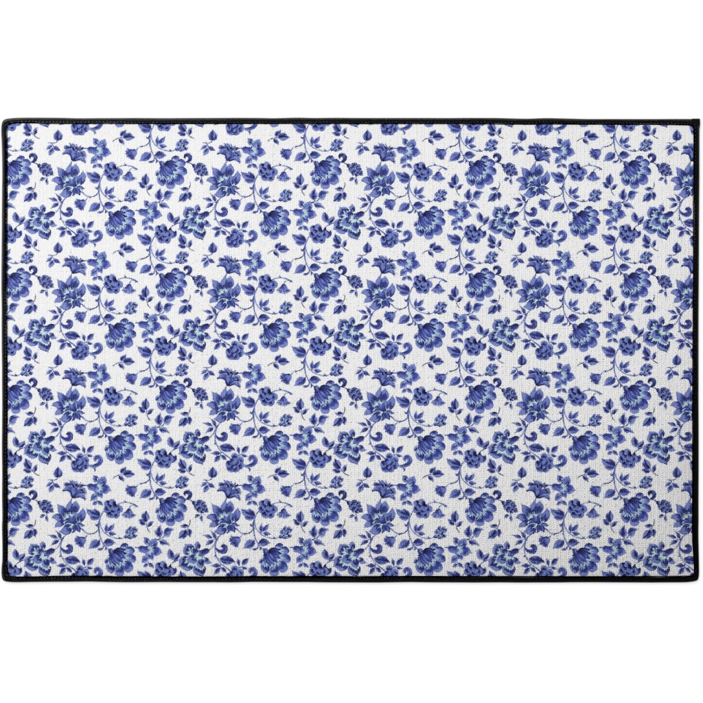 Fleurs De Provence Blue and White Door Mat Shutterfly