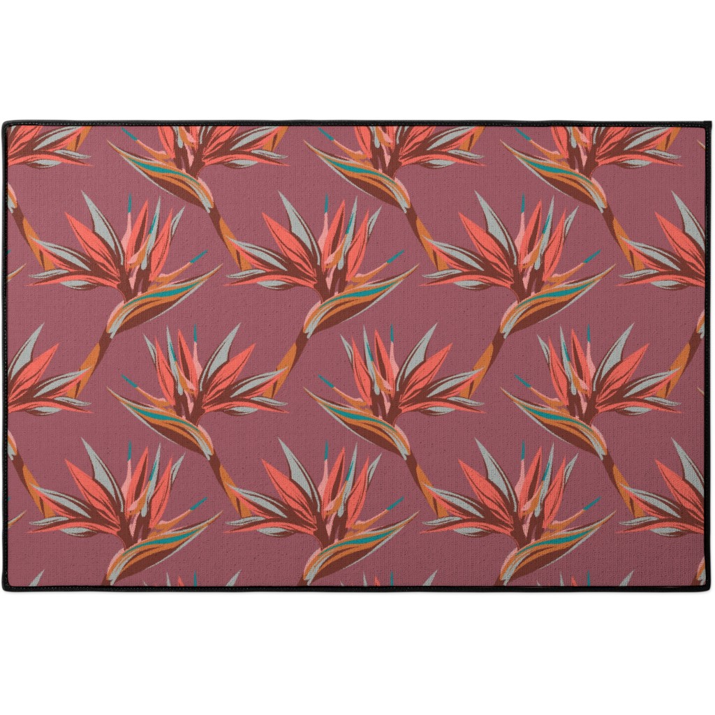 Birds of Paradise Mauvewood Door Mat Shutterfly