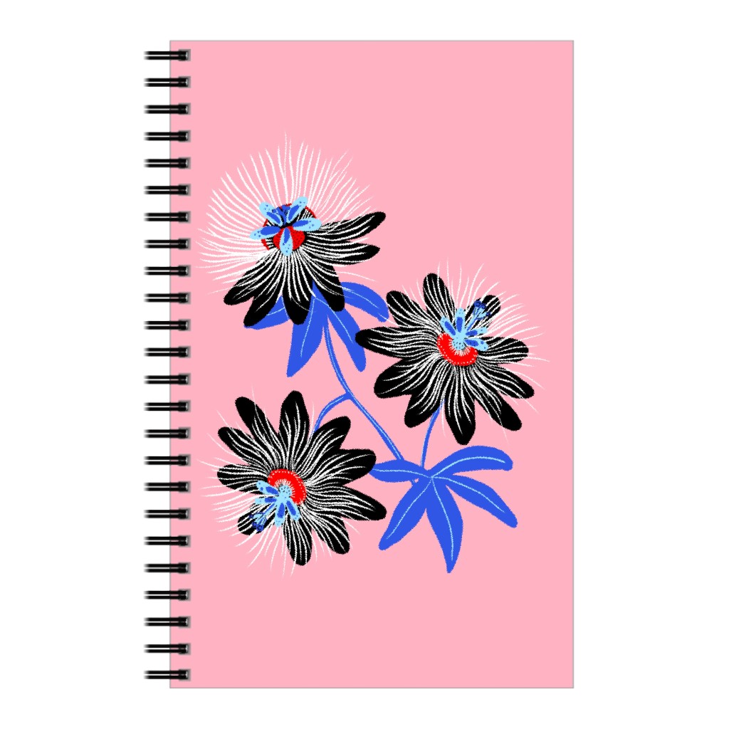 Passion Flower Multi on Pink Notebook Shutterfly