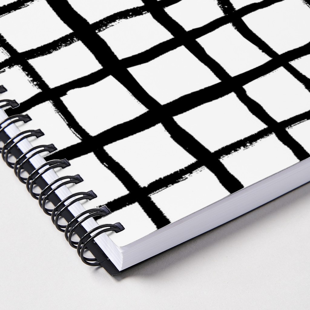 Simple Grid Classic Black and White Notebook Shutterfly
