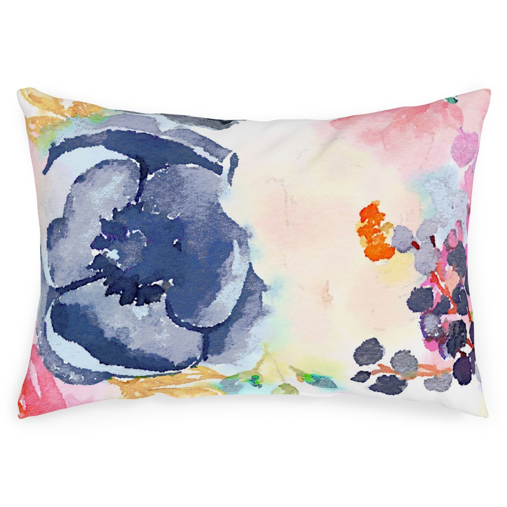 Spring Dreams Watercolor Floral Multi Outdoor Pillow Shutterfly