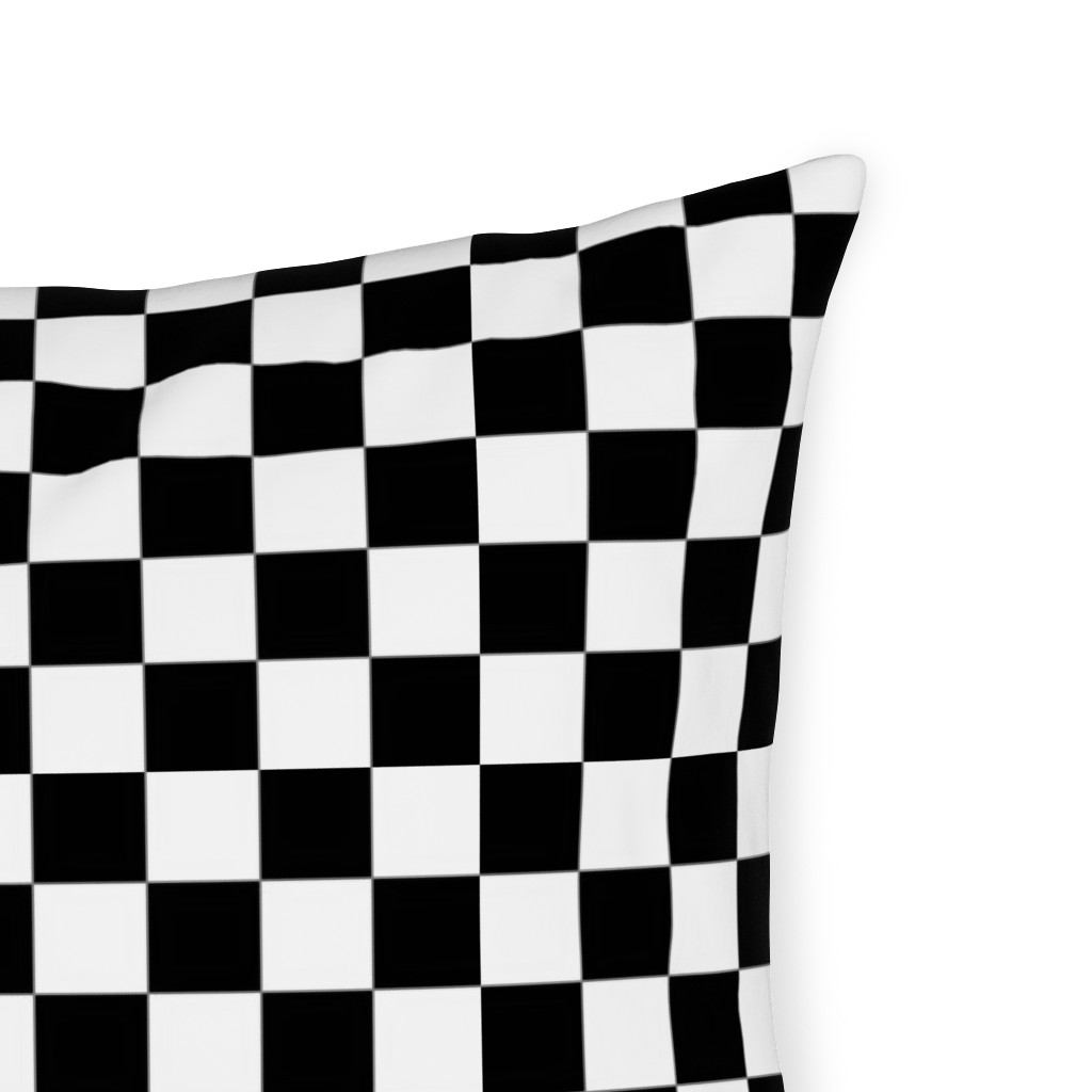 Checker Black and White Outdoor Pillow Shutterfly