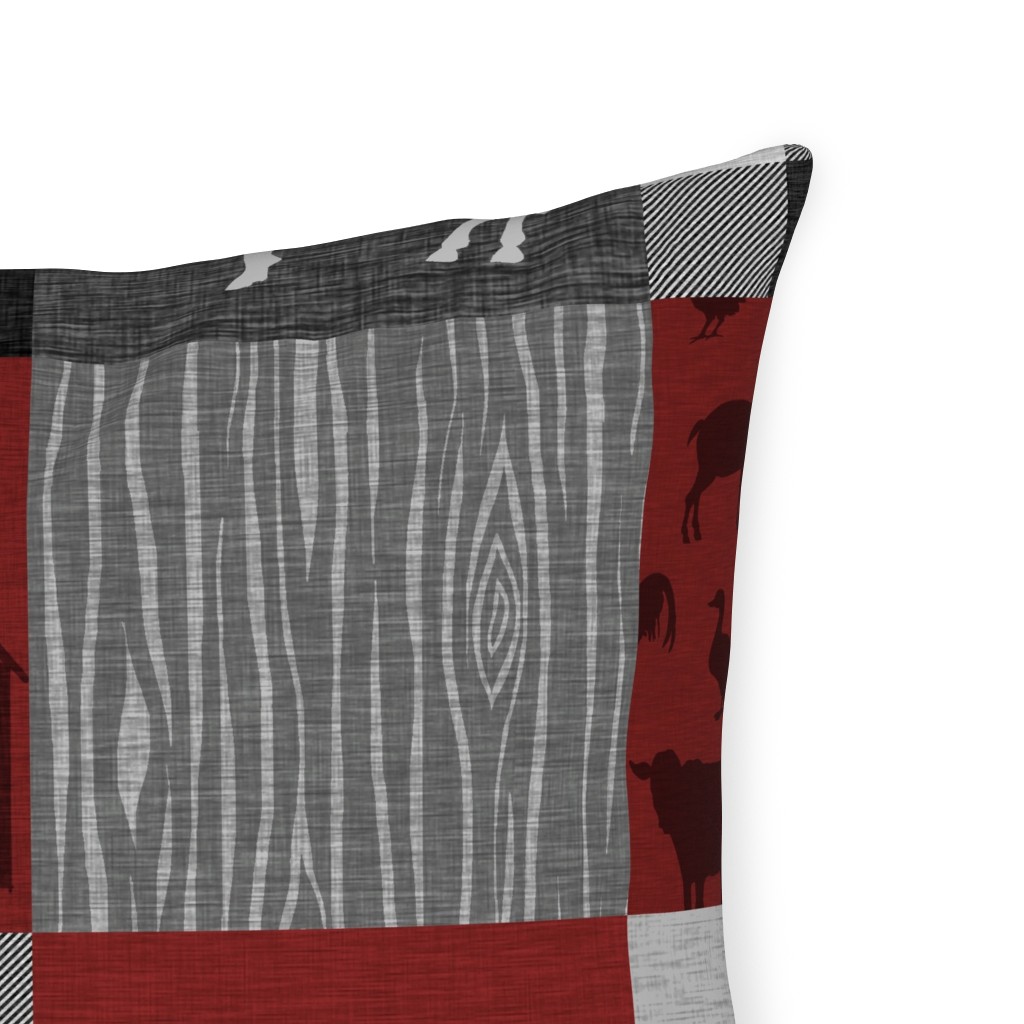 Home Sweet Home Farm Red and Black Outdoor Pillow Shutterfly