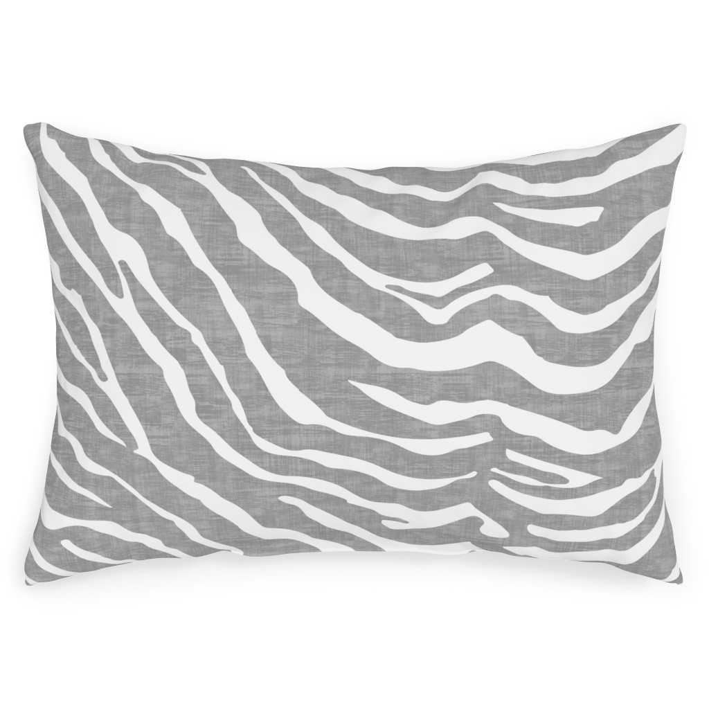 Zebra Texture Gray Outdoor Pillow Shutterfly