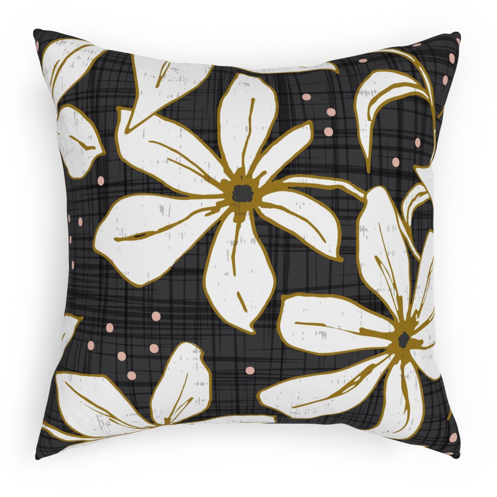 Black And White Floral Pillow Shutterfly