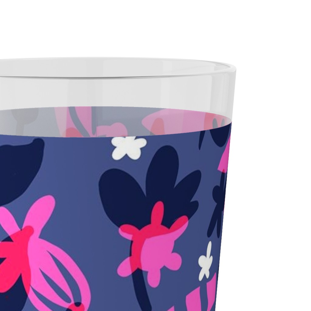 Tropical Floral Fuchsia Outdoor Pint Glass Shutterfly