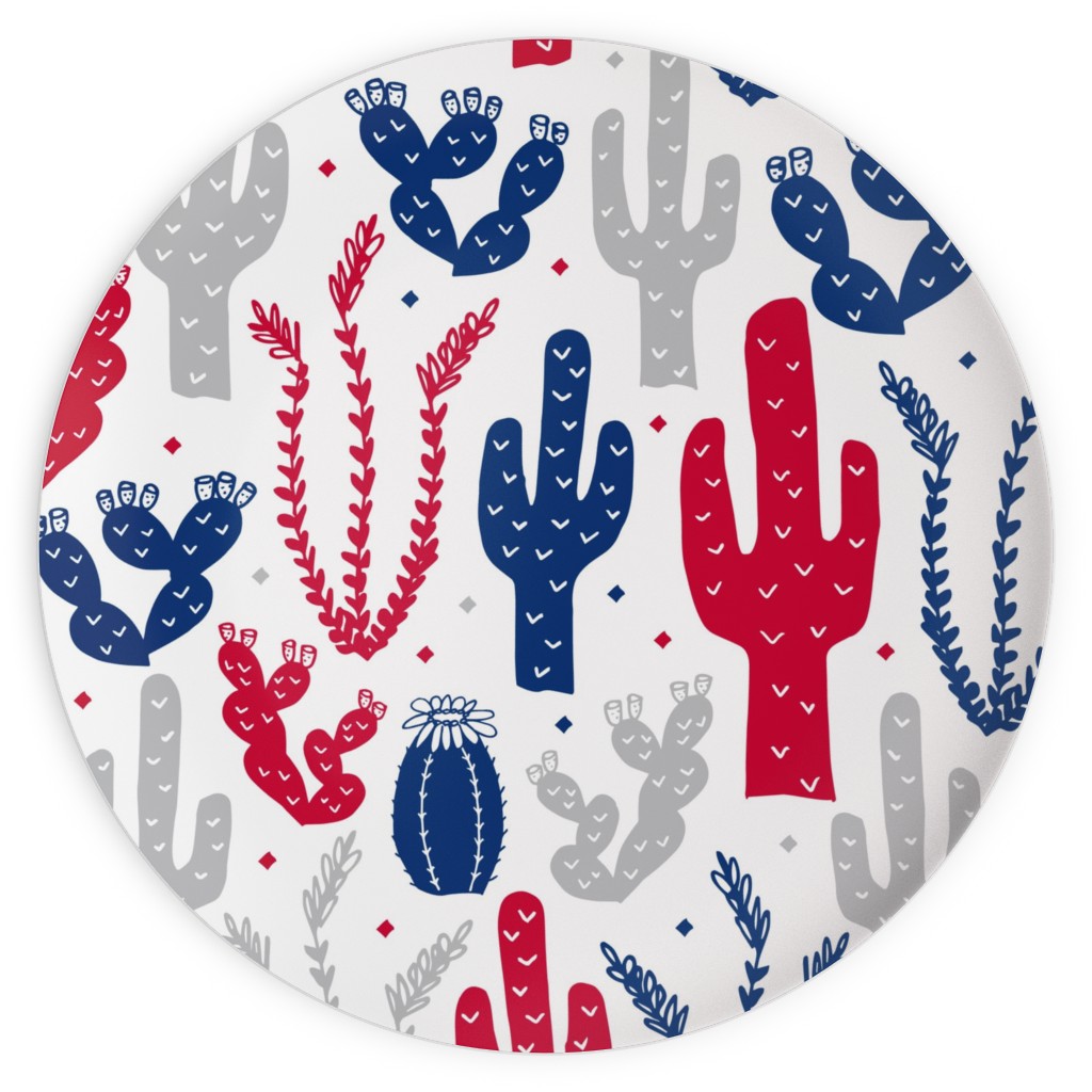 Arizona Backyard Red, White and Blue Plates Shutterfly