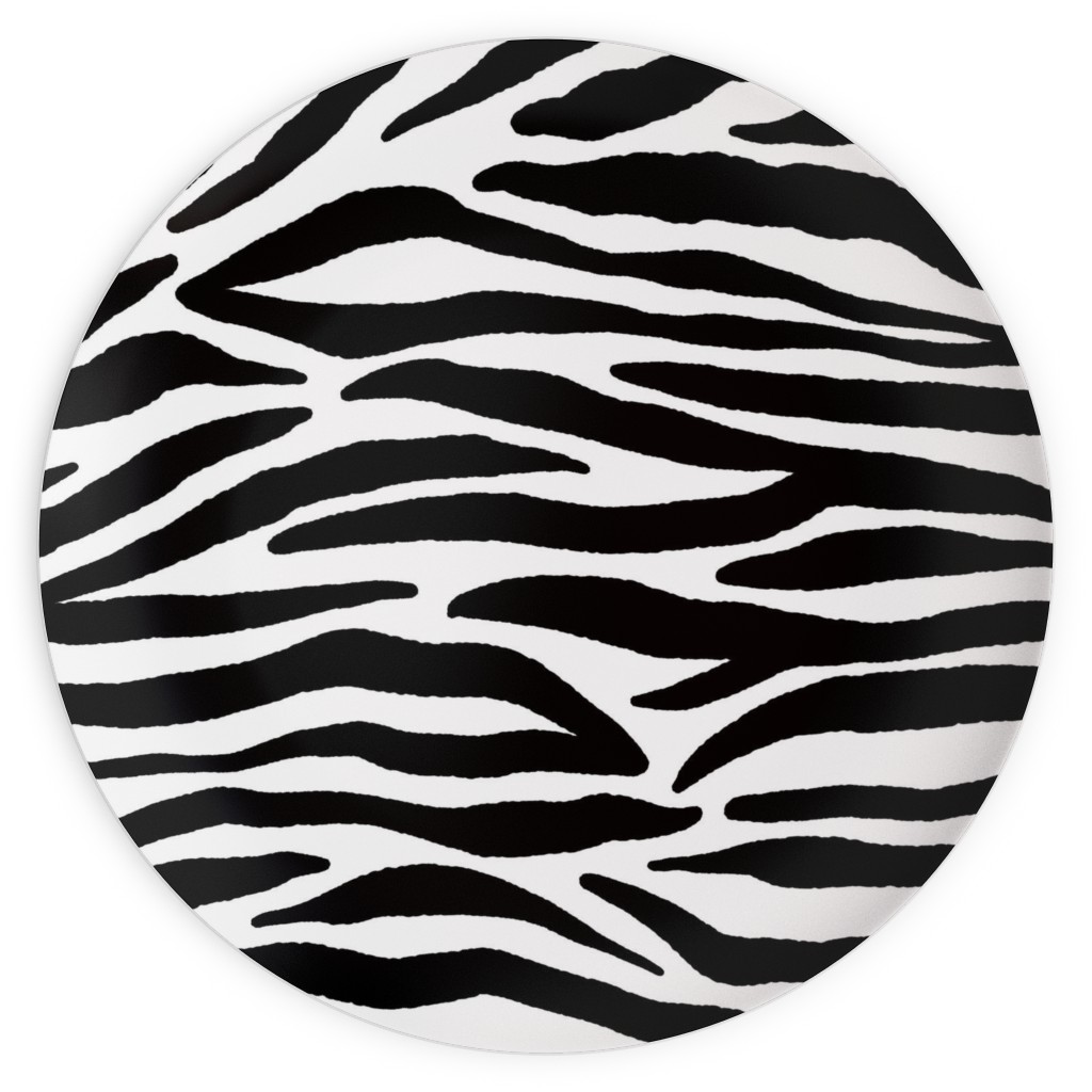 Zebra Print Black and White Plates Shutterfly