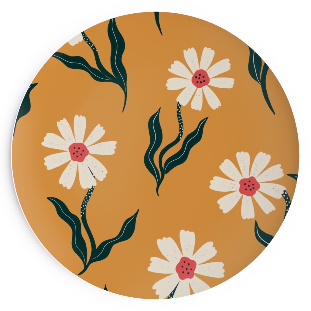 Flower Power Orange Salad Plate Shutterfly