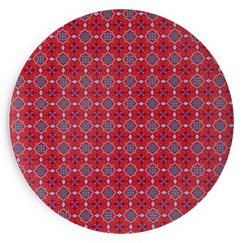 Oriental Ornament Red Salad Plate Shutterfly