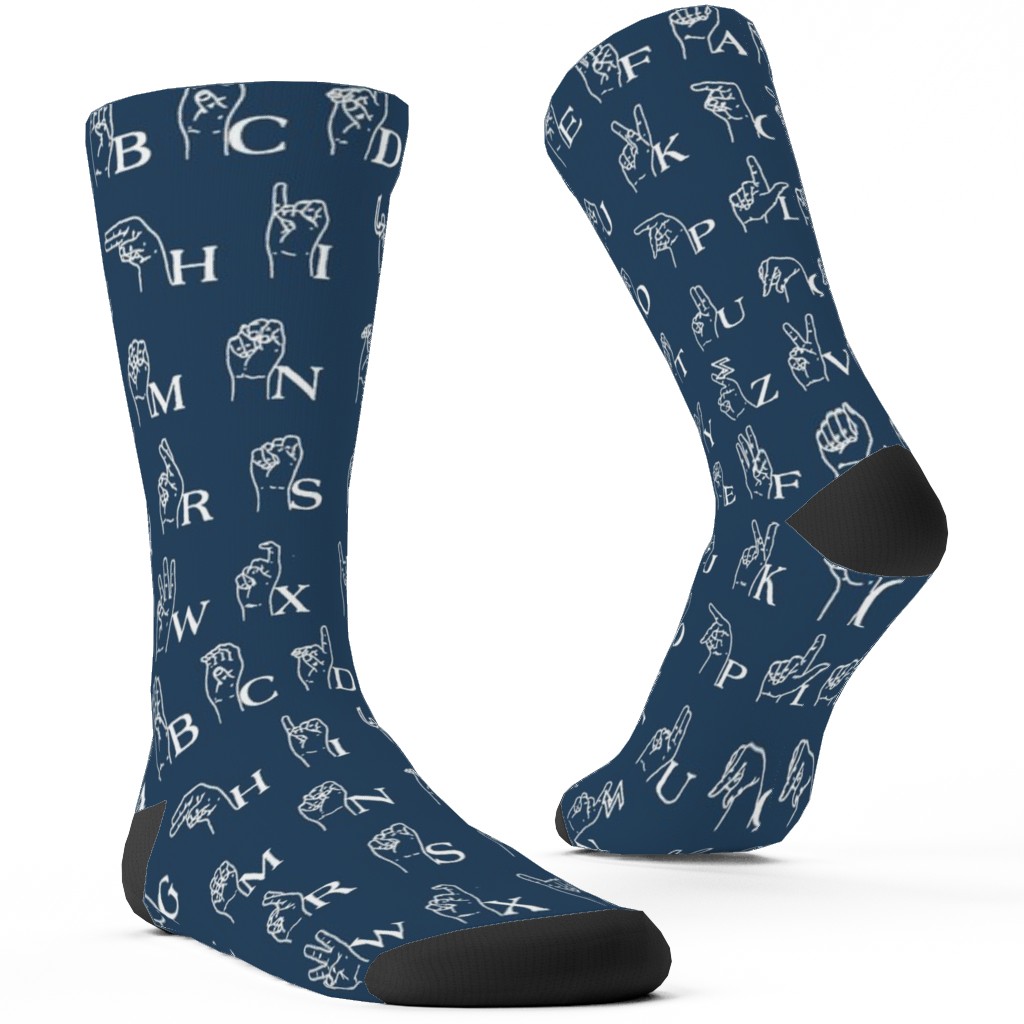 Sign Language Alphabet Custom Socks Shutterfly