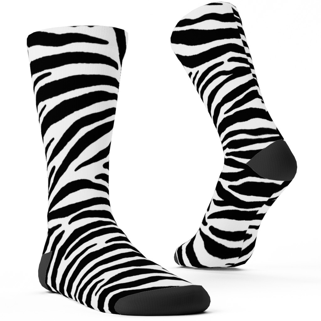 Zebra Print Black and White Custom Socks Shutterfly