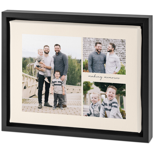 Text Gallery of Three Tabletop Framed Canvas Print by Shutterfly