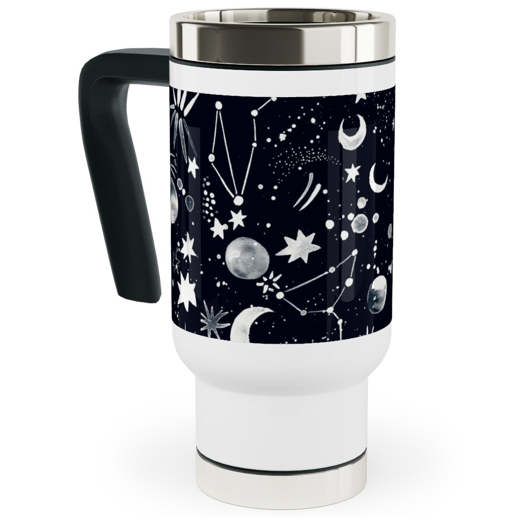 Constellations Black Travel Mug with Handle Shutterfly
