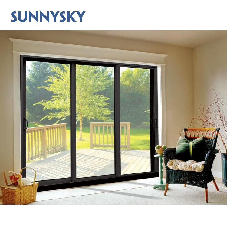 Exterior insulated heavy duty aluminum glass sliding door and window