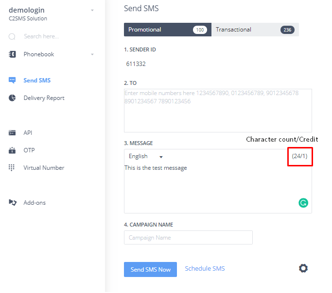 What is the character limit for a single credit in English & Unicode