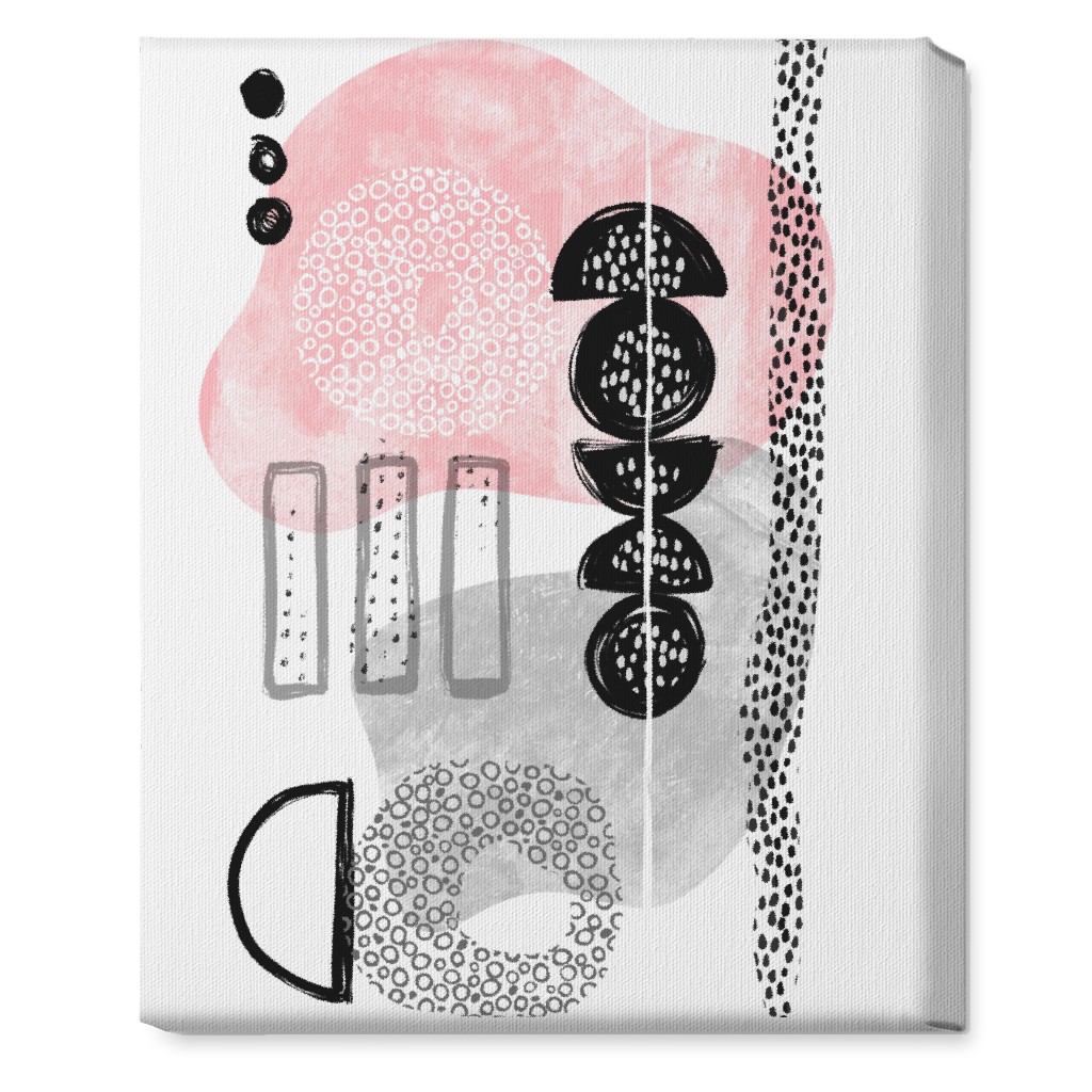 Feminene Abstract Gray and Pink Wall Art Shutterfly