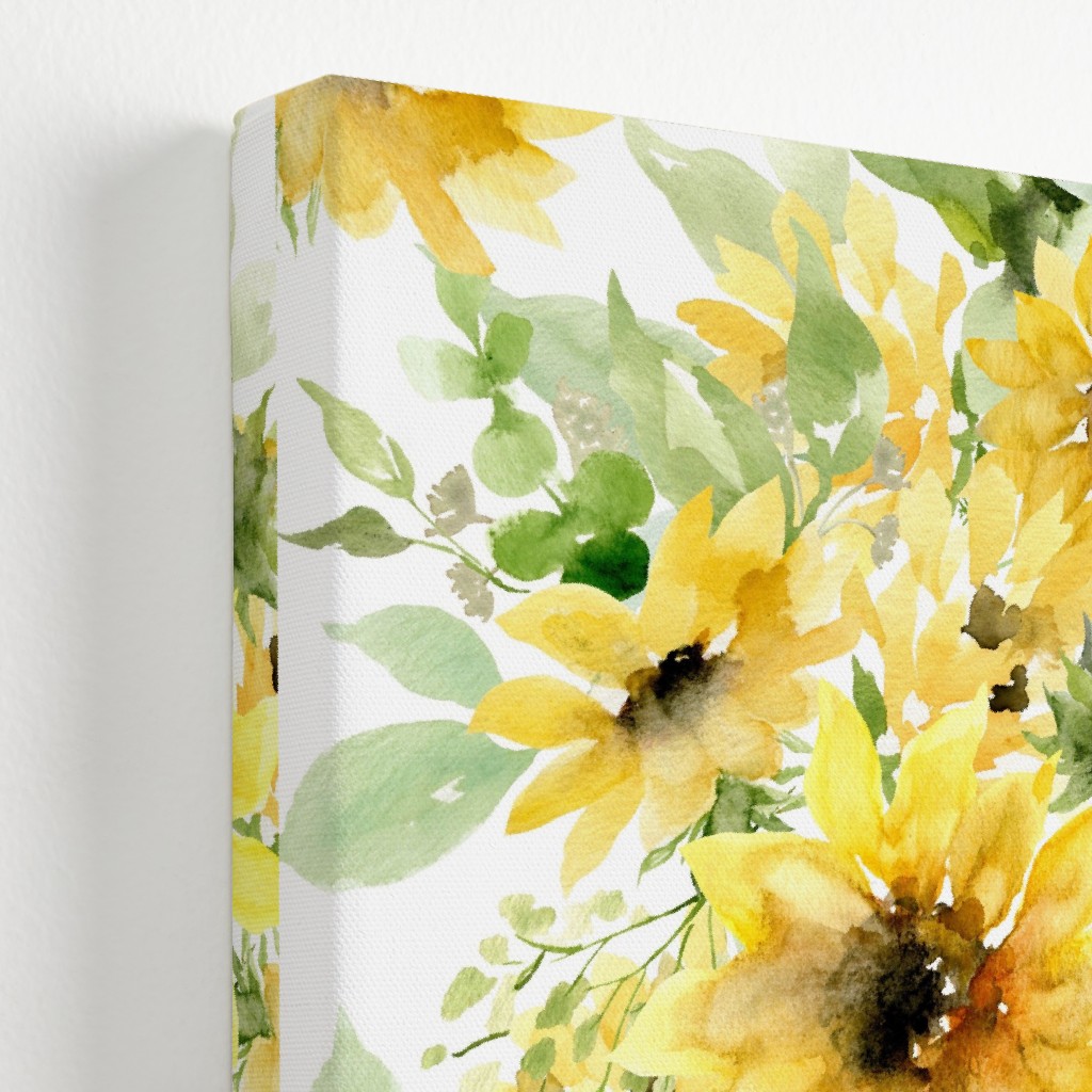 Field of Sunflowers Watercolor Yellow Wall Art Shutterfly