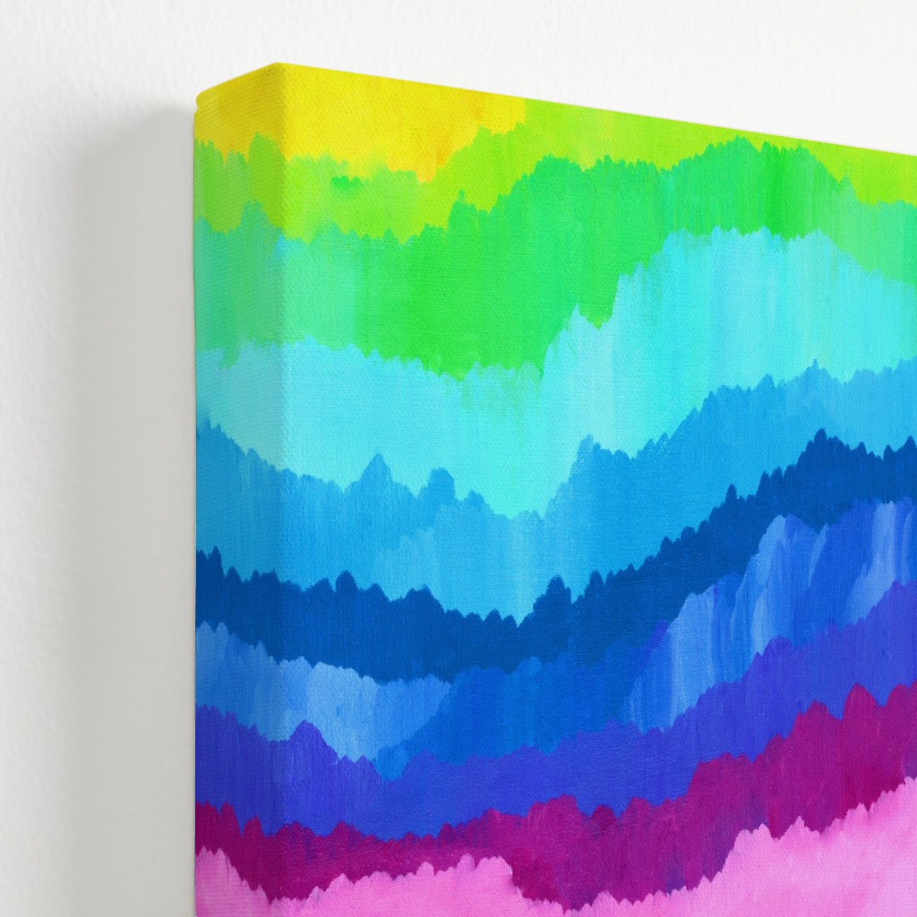 Rainbow Acrylic Waves Wall Art Shutterfly