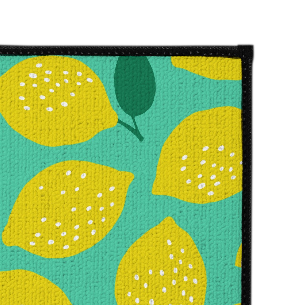 Summer Lemons Mint Door Mat Shutterfly