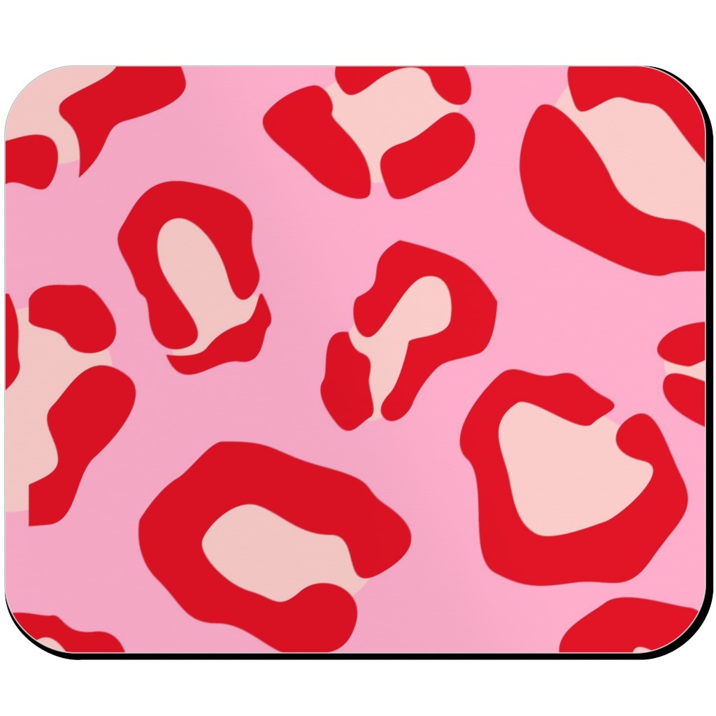 Leopard Pink and Red Mouse Pad Shutterfly