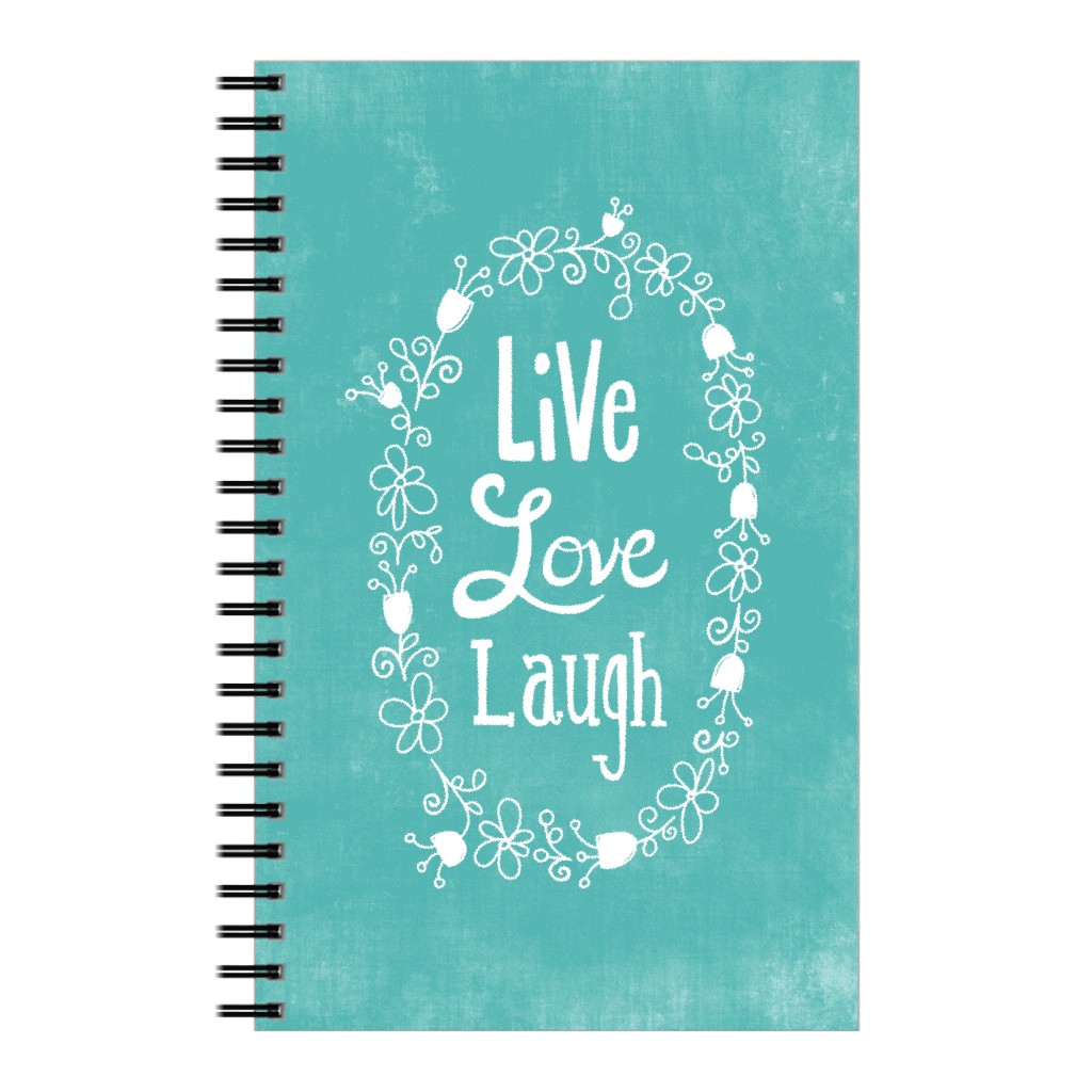 Live, Laugh, Love Aqua Notebook Shutterfly