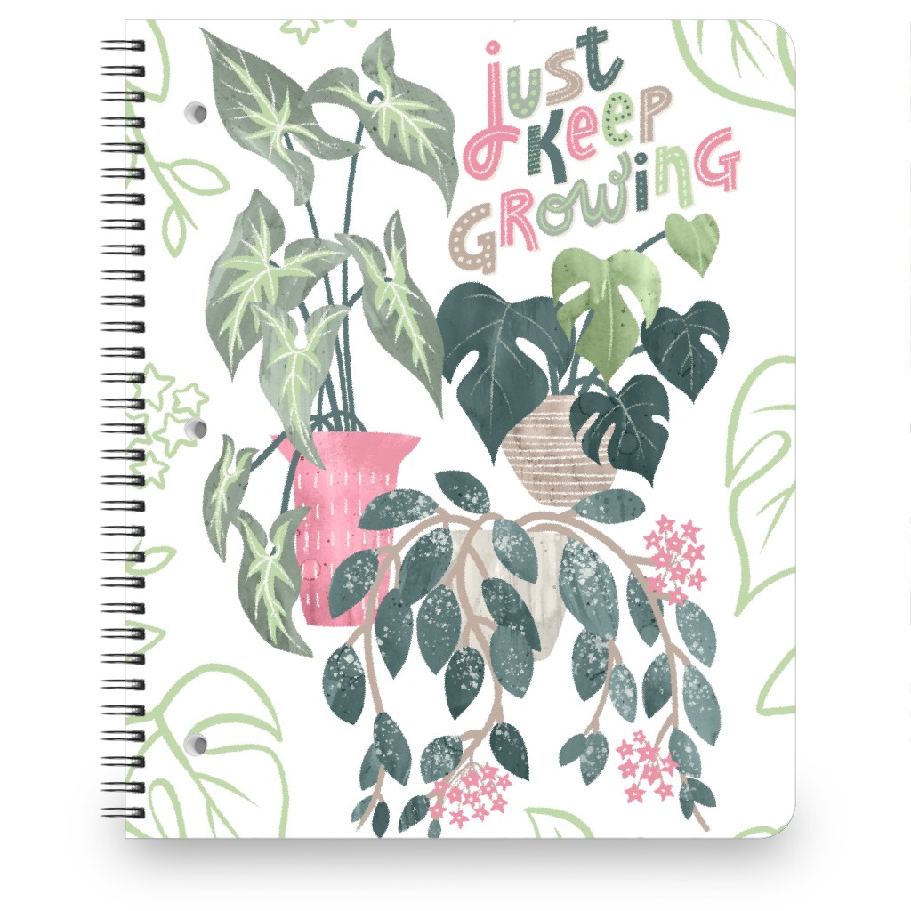 Just Keep Growing Potted Plants Green Notebook Shutterfly