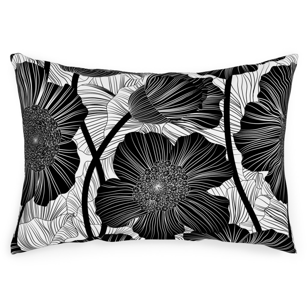 Black And White Floral Pillow Shutterfly