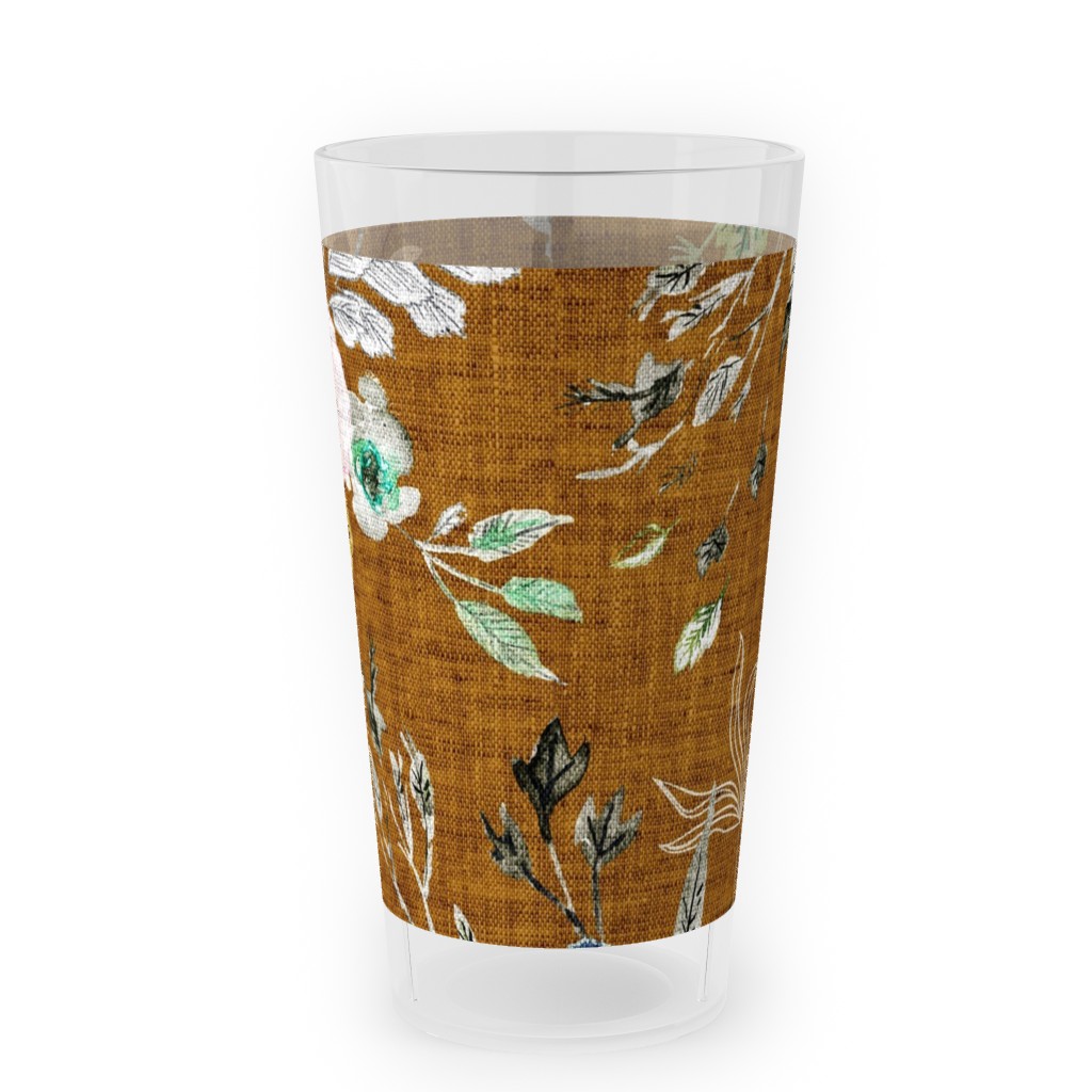 La Boheme Floral Russet Outdoor Pint Glass Shutterfly