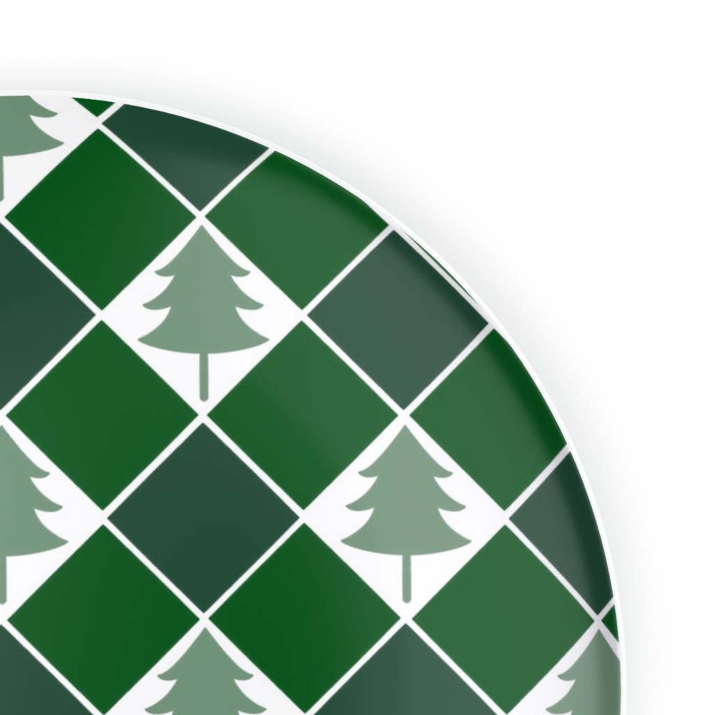 Christmas Tree Checkers Green Salad Plate Shutterfly