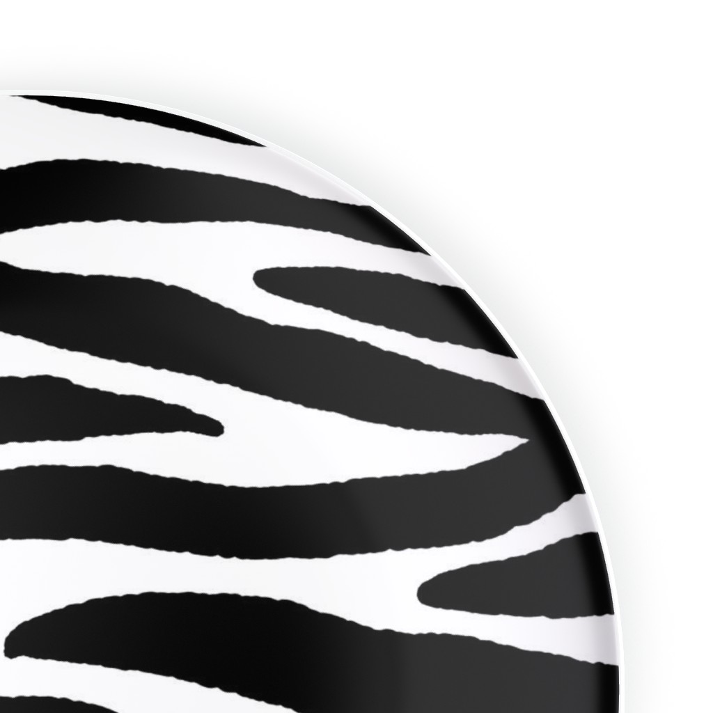 Zebra Print Black and White Salad Plate Shutterfly