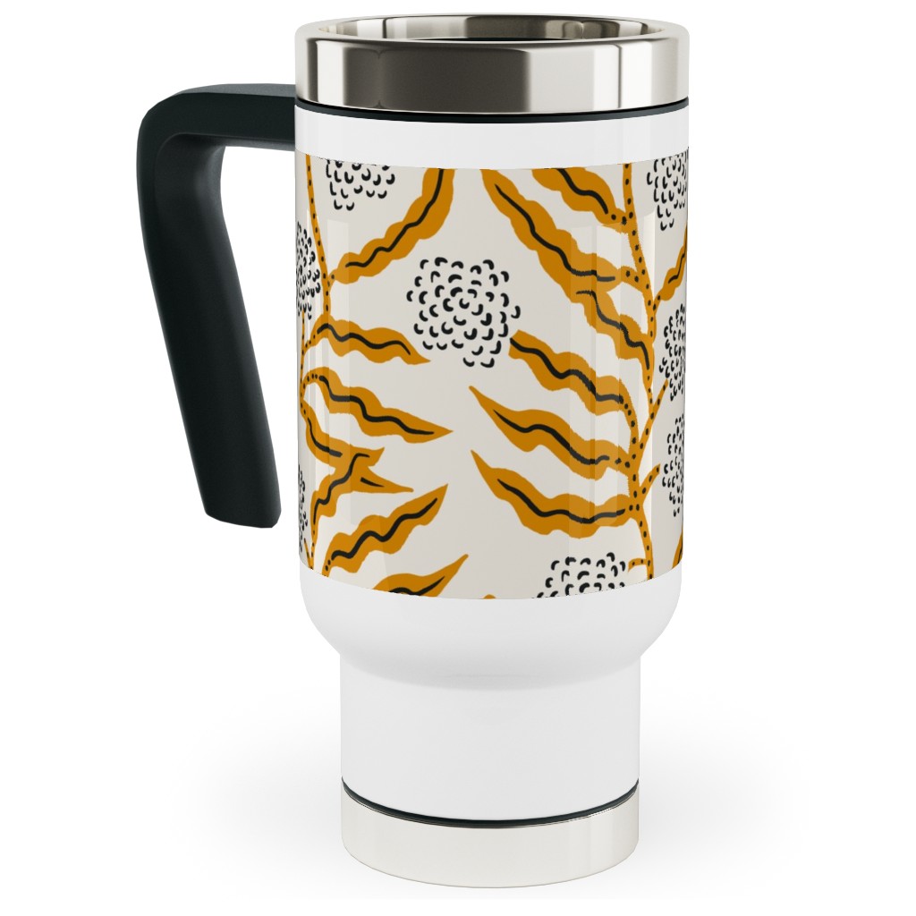 La Ville Vine Yellow Travel Mug with Handle Shutterfly