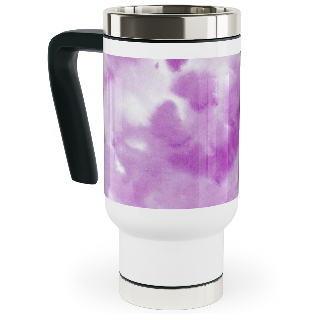 Watercolor Texture Purple Travel Mug with Handle Shutterfly