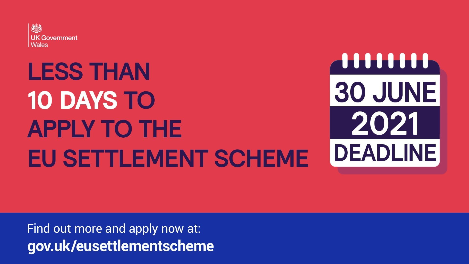 EU Settlement Scheme 10 days left to apply new bilingual