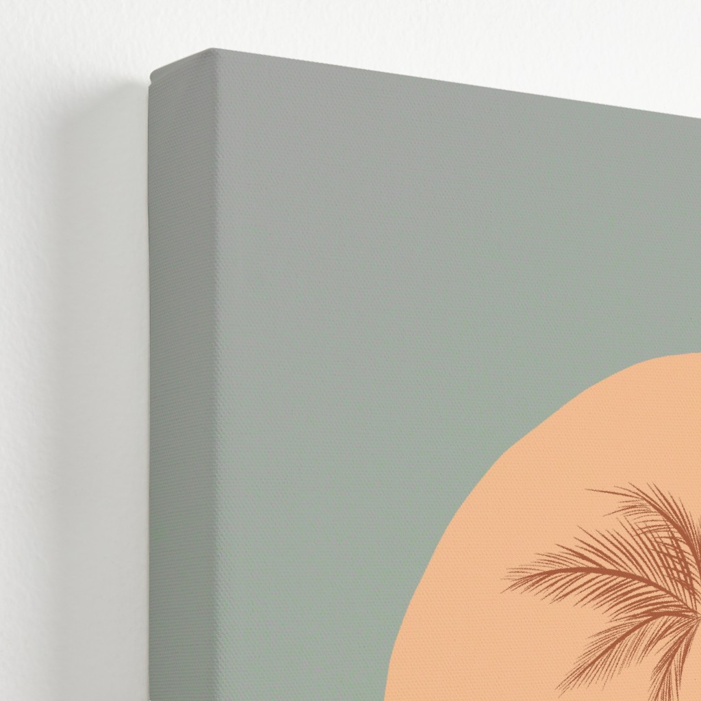 Tropical Boho Palm Sunset Orange and Blue Wall Art Shutterfly