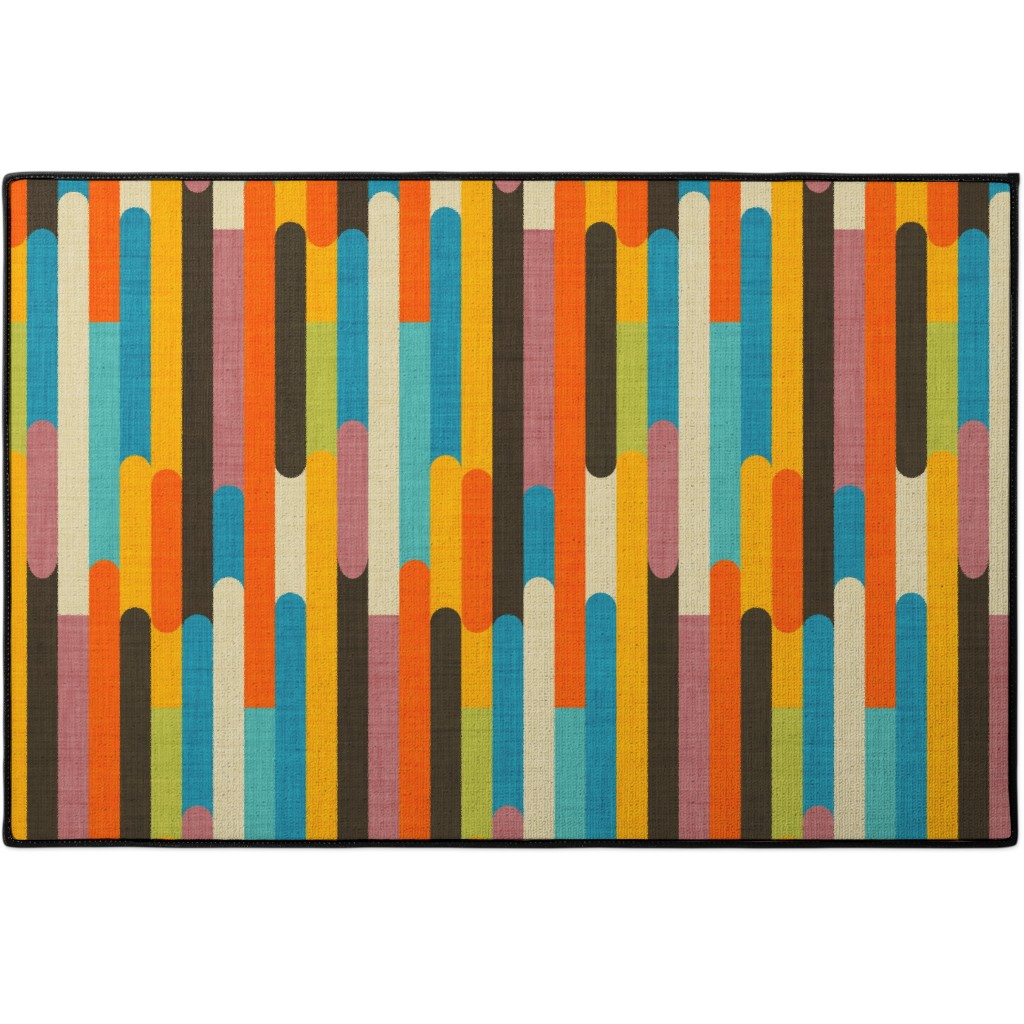 Retro Colorblock Sticks Multi Door Mat Shutterfly