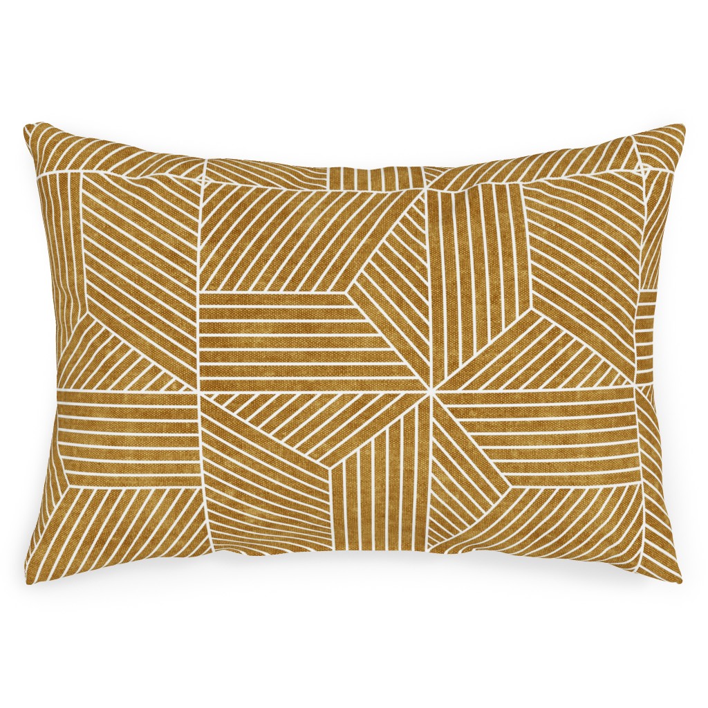 Bohemian Geometric Tiles Mustard Outdoor Pillow Shutterfly