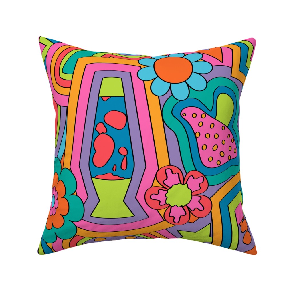 Psychedelic 60s Rainbow Neon Pillow Shutterfly