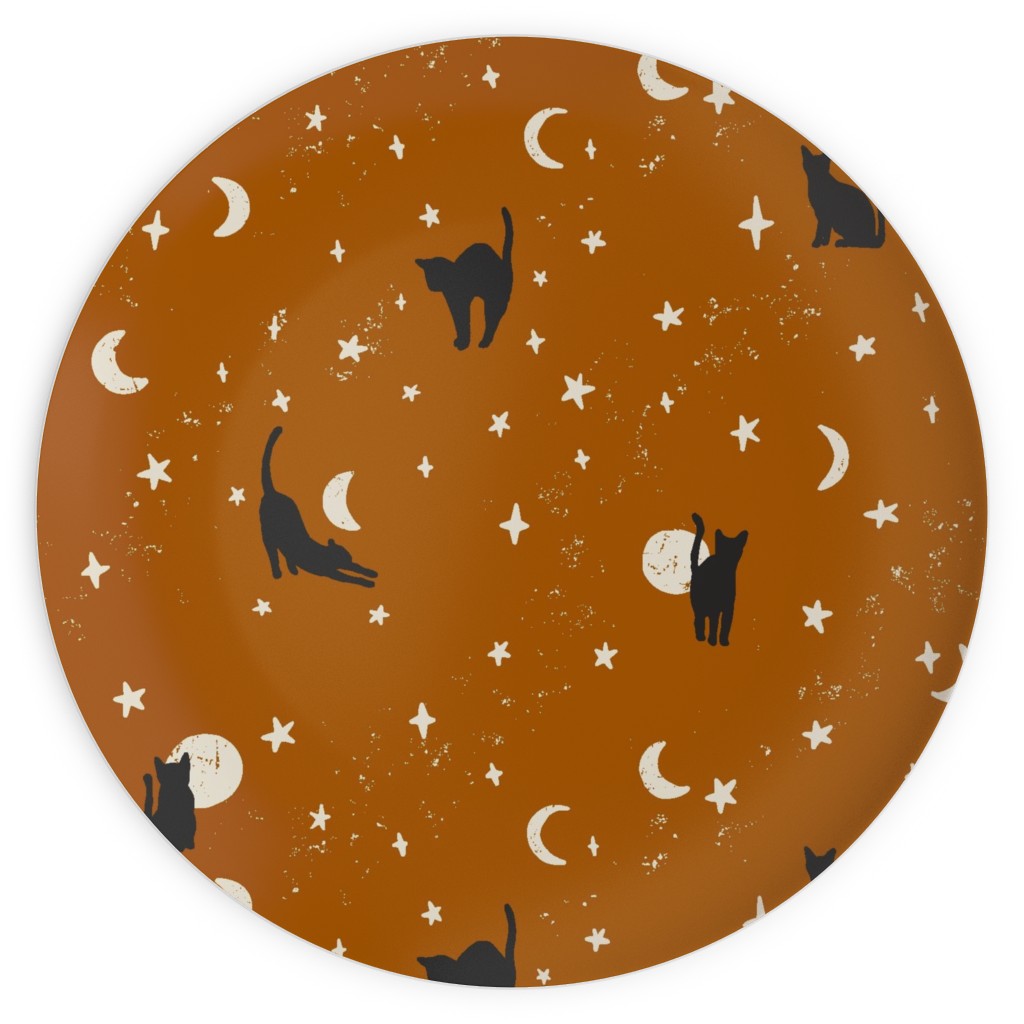 Black Cats Burnt Orange Plates Shutterfly