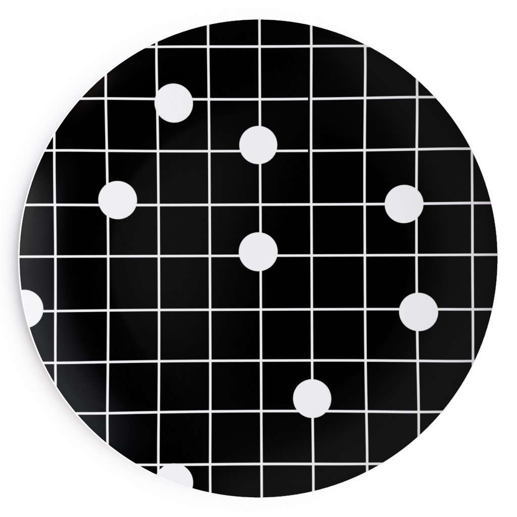 Dot Line Black and White Salad Plate Shutterfly