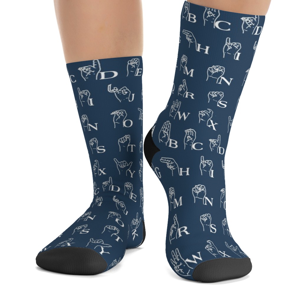 Sign Language Alphabet Custom Socks Shutterfly