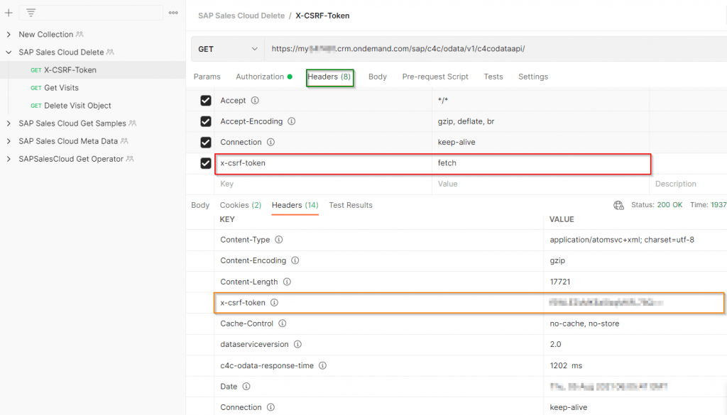 SAP Sales Cloud C4C Is Easy OData API XCSRFToken