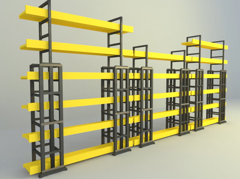 Moduler Decorative Shelves Free 3D Model Free C4D Models