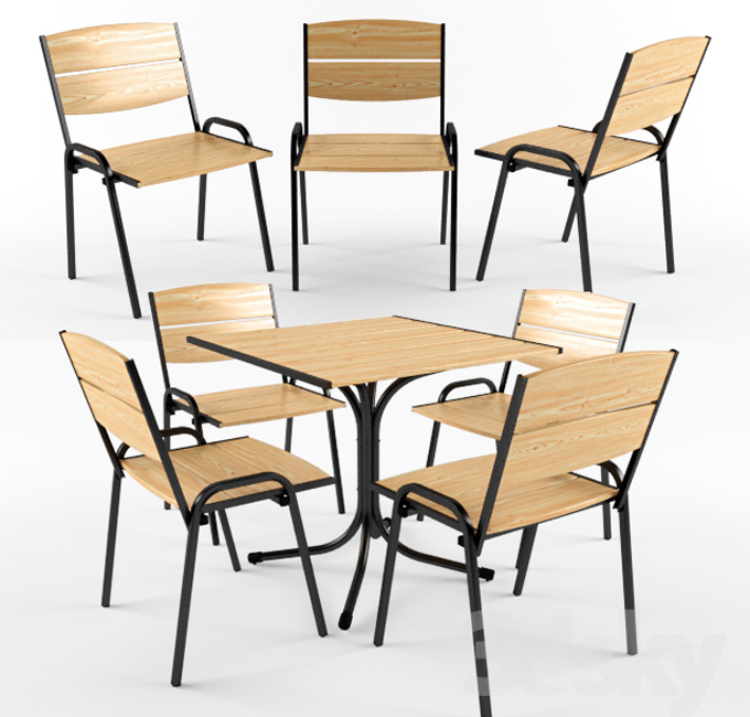 Garden Furniture 3D Model Table