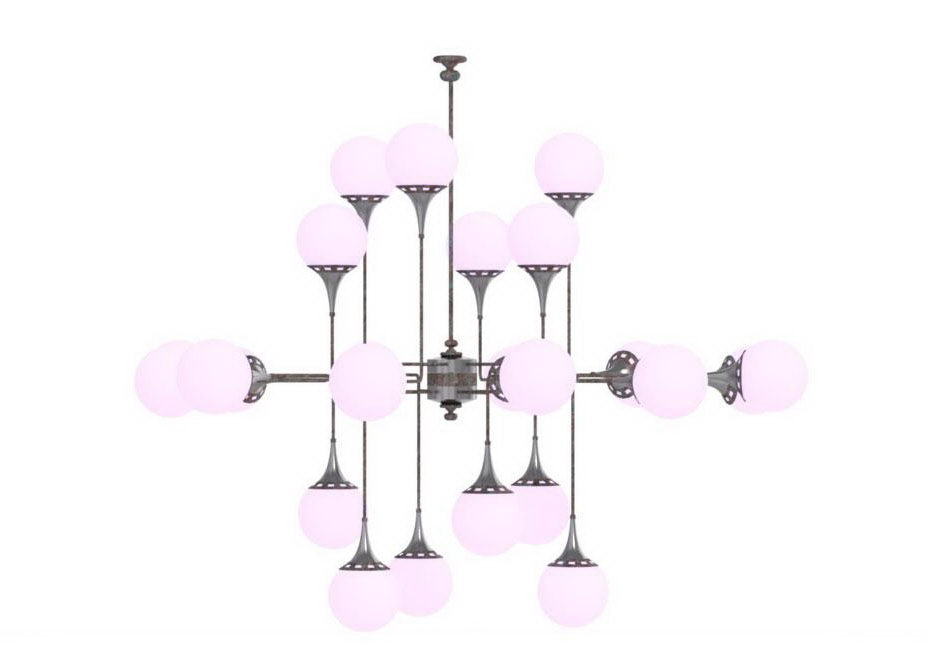 Hightech Ceiling Light 3D Model Ceiling Lights, Chandelier